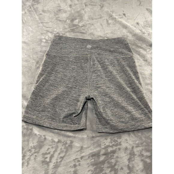 Zelos Womens Gray Heathered High Waist Athletic Bike Shorts - Size M - Picture 5 of 8